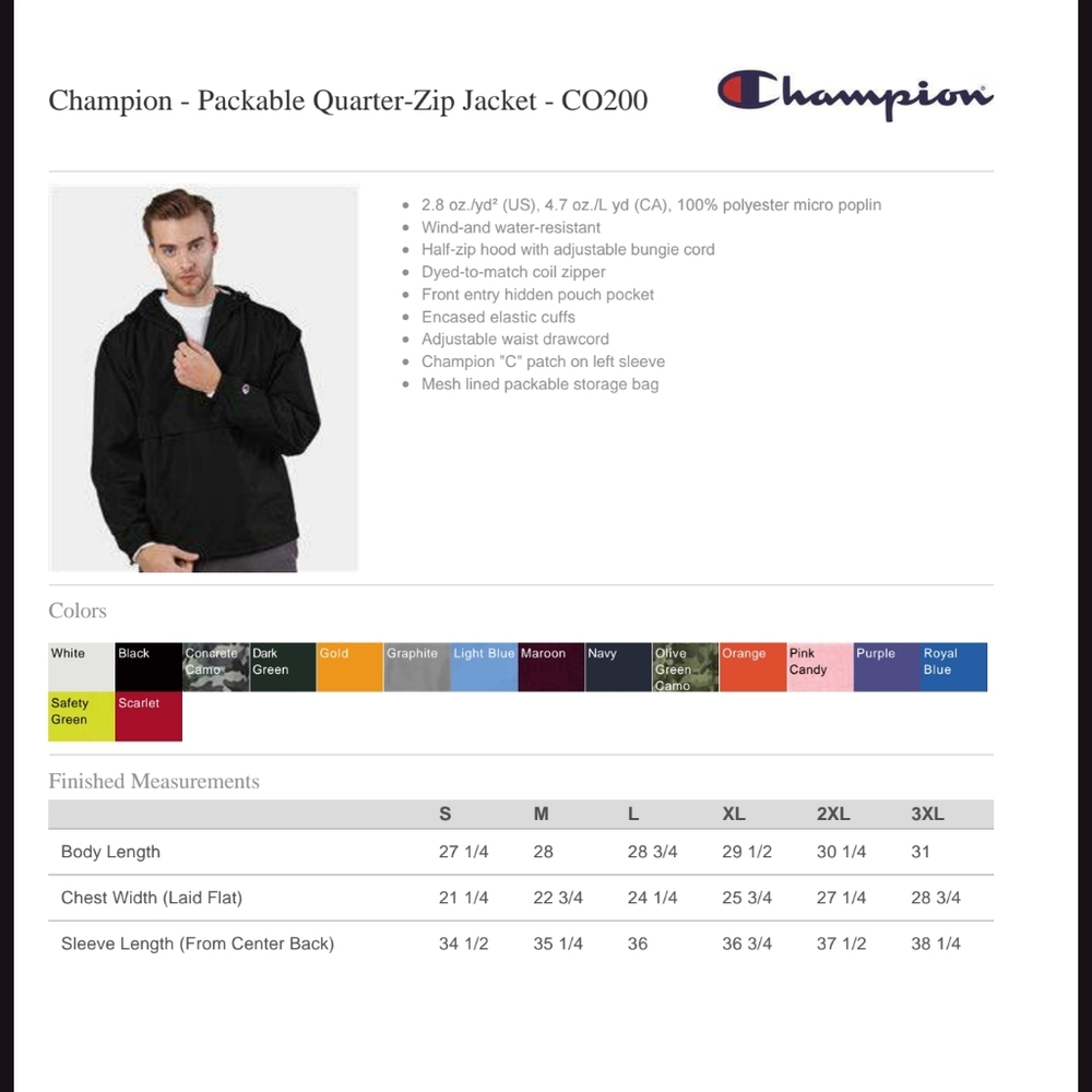 Champion Packable Windbreaker - Picture 5 of 5